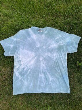 Adult XXL Dark Green & Sage Bullseye Tie-Dye T-Shirt